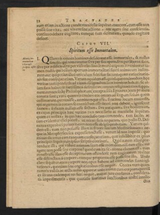 Caput VII. Spiritum esse Immortalem.