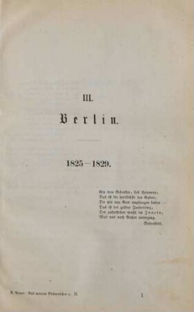 III. Berlin. 1825-1829