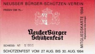 Festkarte Neuss 1994 (passiv)