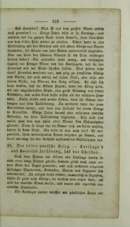 33. Der dritte punische Krieg. - Karthago's und Korinths Zerstörung, 146 vor Christus