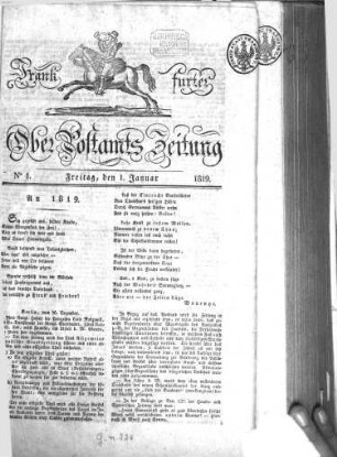Frankfurter Ober-Post-Amts-Zeitung. 1819,1/6