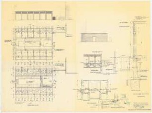 Nachrichtentechnische Institute der Technischen Universität Berlin Transformatorenstation: 2 Grundrisse 1:50, 2 Ansichten 1:50, 2 Schnitte 1:50, 1 Schnitt 1:10, 1 Detail 1:10