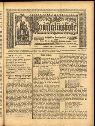 Erste Ausgabe vom Sonntag, den 09. September 1906.