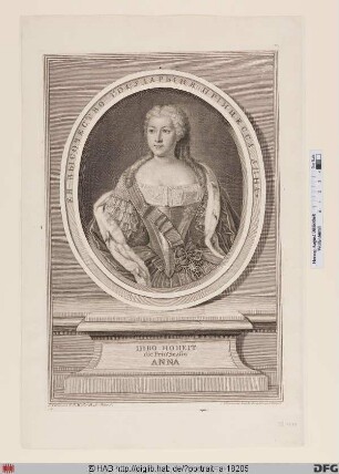 Bildnis Anna Leopoldowna, geb. Prinzessin Elisabeth Catharina Christina von Mecklenburg-Schwerin, 1740/41 Regentin von Russland