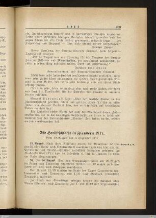 Die Herbstschlacht in Flandern 1917