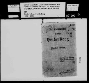 Herstellung eines Wegs [späterer Kreisweg 35] [Sinsheim-]Adersbach - [Sinsheim-] Steinsfurt
