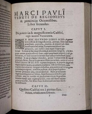 Marci Pauli Veneti De Regionibus & provincijs Orientalibus, Liber secundus