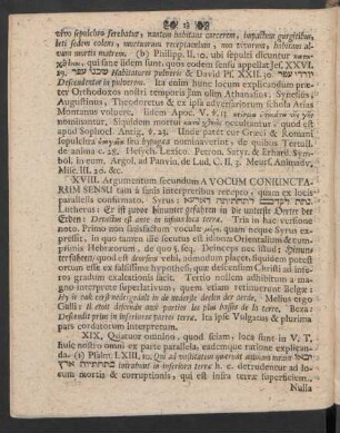 XVIII. [Argumentum secundum]