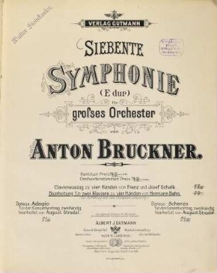 Siebente Symphonie : (E-Dur) ; für großes Orchester