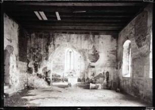 Kirche; Inneres nach Osten vor der Restaurierung