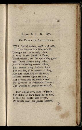 Fable XV. The Female Seducers