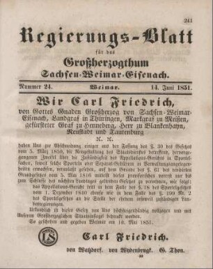 Nr. 24 : 14. Juni 1851