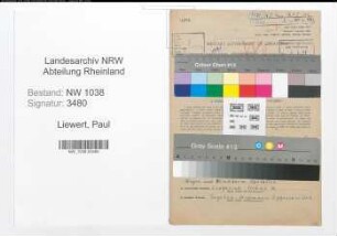 Entnazifizierung Paul Liewert , geb. 28.03.1911 (Landarbeiter)