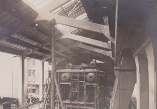 Kesselhaus III, W.II - Neubau; Dachkonstruktion [m. Wasserkesseln]