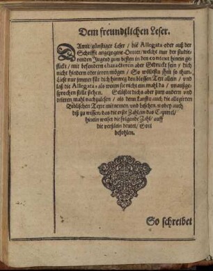 Dem freundlichen Leser.