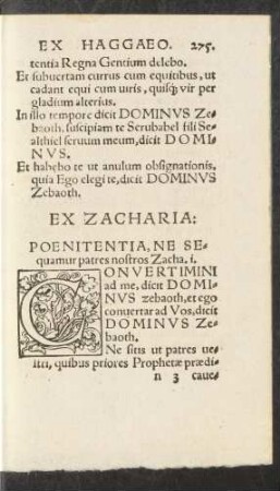 Ex Zacharia:
