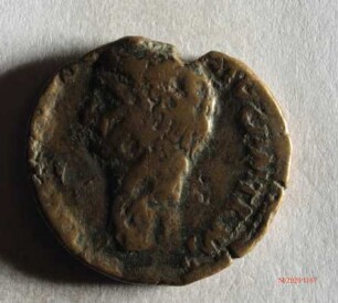 Römische Münze, Nominal Dupondius, Prägeherr Claudius I., Prägeort nicht bestimmbar, Fälschung