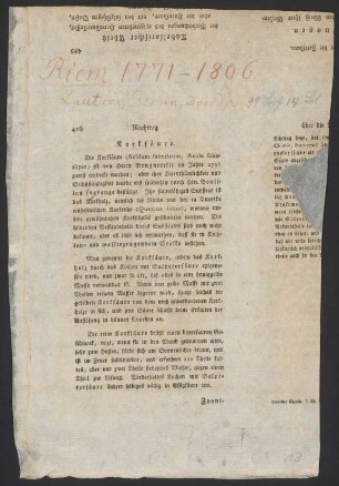 Briefe an Friedrich Nicolai : 01.07.1771-20.02.1806