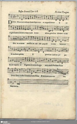 Bassus Secundi Chori a 8