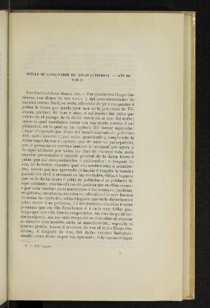 Título de gobernador de Diego Gutiérrez. - Año de 1540 (1).