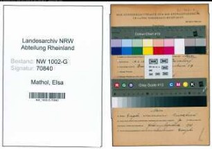 Entnazifizierung Elsa Mathol, geb. 14.02.1912 ()