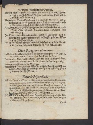 Teutsche Musicalische Bücher.