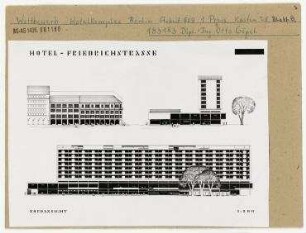 Wettbewerb Hotel-Komplex Berlin. Berlin, Mitte, Friedrichstraße/Clara-Zetkin-Strasse
