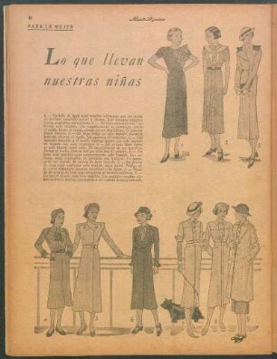 Lo que llevan nuestras niñas [Dibujos] : Para la mujer