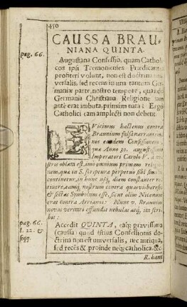 Caussa Brauniana Quinta. [De universalitate & antiquitate doctrinæ Augustanæ Confessionis.]