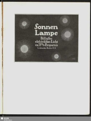 Sonnenlampe. Billigstes elektrisches Licht ca. 75% Ersparnis