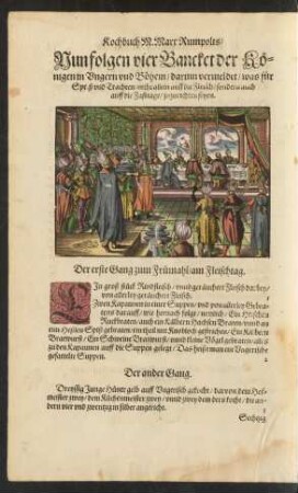 Nun folgen vier Bancket der Königen in Ungern und Behem ...