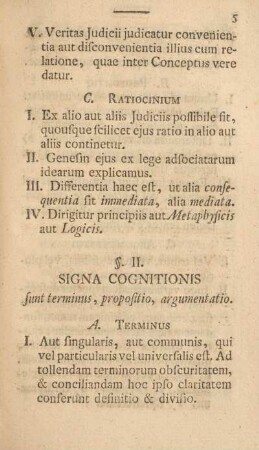 §. II. Signa cognitionis.