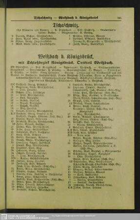 Weißbach : Weißbach b. Königsbrück, mit Schloßbezirk Königsbrück, Ortsteil Weißbach