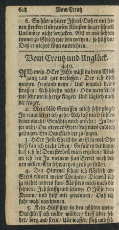 Vom Creutz und Unglück.
