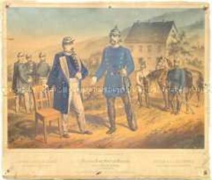 Napoleon III. und Bismarck nach der Schlacht bei Sedan am 2. September 1870