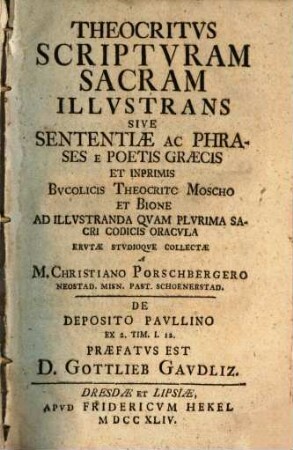 Theocritus scripturam sacram illustrans