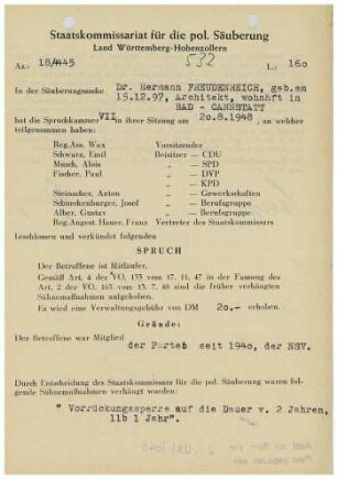 Freudenreich, Hermann, Dr.