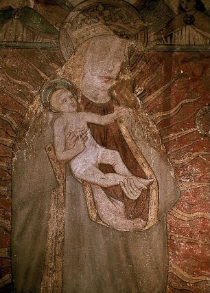Muttergottes mit Kind im Strahlenkranz