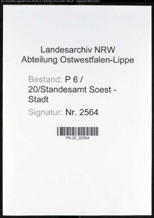 Heiratsregister Standesamt Soest