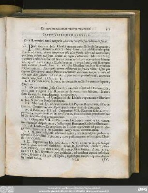 Caput Vigesimum Tertium. De VII. membris tertii temporis, à morte Christi usque ad mundi finem.
