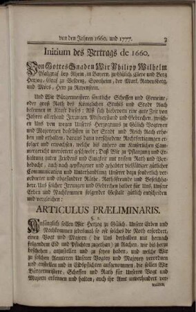 Articulus Præliminaris.