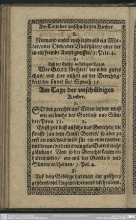 Am Tage der unschüldigen Kinder
