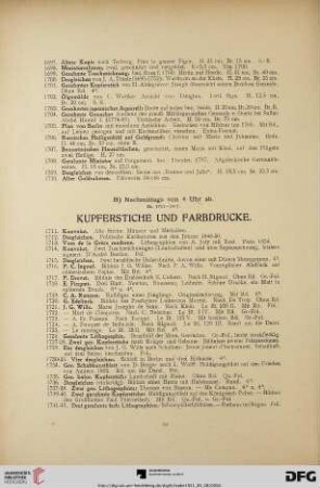 Kupferstiche und Farbdrucke (Nr. 1711-1907)
