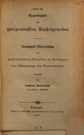 Hypertrophie des quergestreiften Muskelgewebes