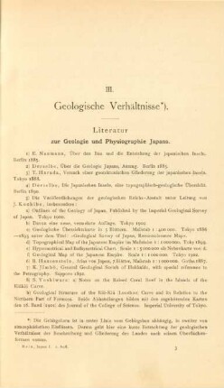 III. Geologische Verhältnisse