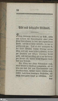 Acht und sechzigster Abschnitt