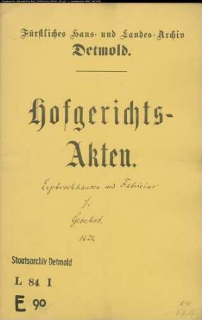 Erpbrockhausen, Henrich und Jodocus Fabricius, Weinherren zu Lemgo gegen Rabe Gevekot - Schuldforderung