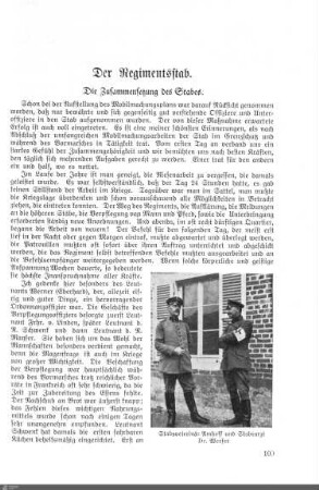 Der Regimentsstab.
