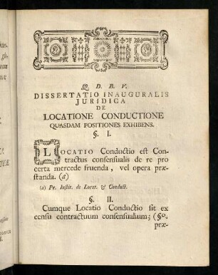 1-14, De Locatione Conductione