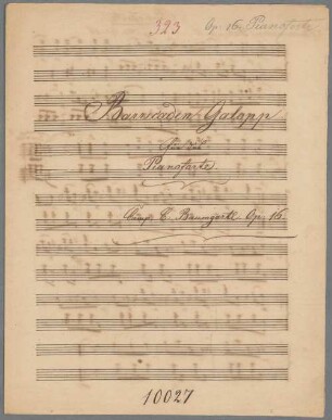 Barrikaden-Galopp, pf, op. 16 - BSB Mus.Schott.Ha 10625-2